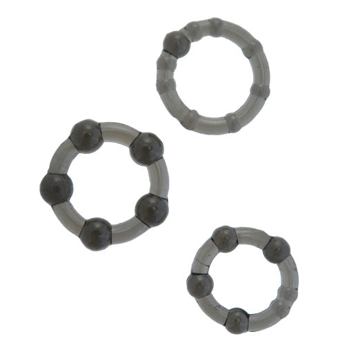 Beaded Cock Ring 3-Pack
