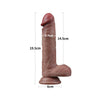 7.5 Inch Dual-Layer Realistic Silicone Dildo – Bendable Flesh Brown by Lovetoy