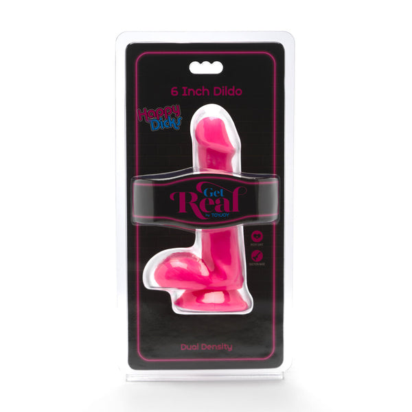 Happy Dicks Realistic Dildo with Balls – 6 Inch (Pink)
