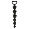ToyJoy Black Silicone Anal Beads – Flexible Bottom Beads with Heart Loop