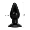 XL Black Butt Plug with Suction Cup – 7 Inch Extreme Anal Plug by Hidden Desire