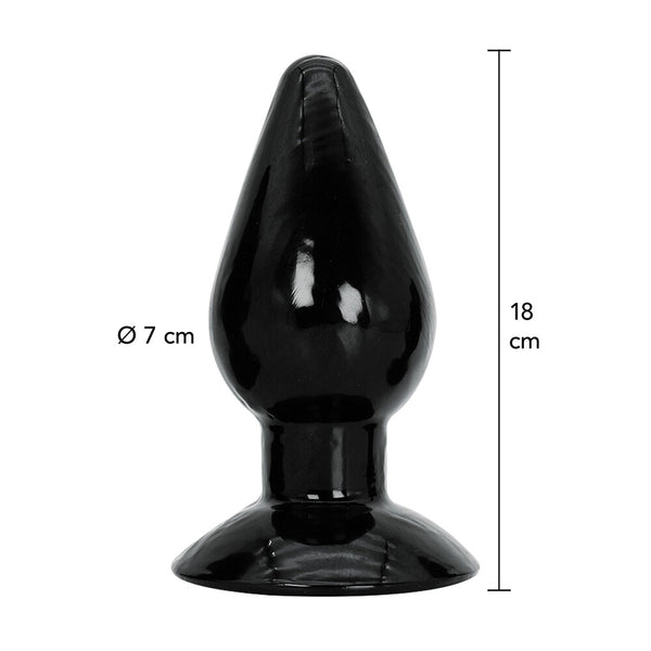 XL Black Butt Plug with Suction Cup – 7 Inch Extreme Anal Plug by Hidden Desire
