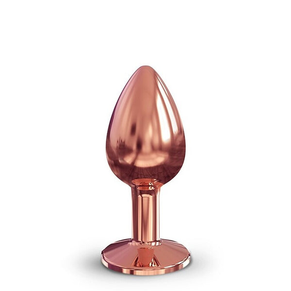 Small Rose Gold Metal Butt Plug with Diamond Base – Tapered Plug by Dorcel