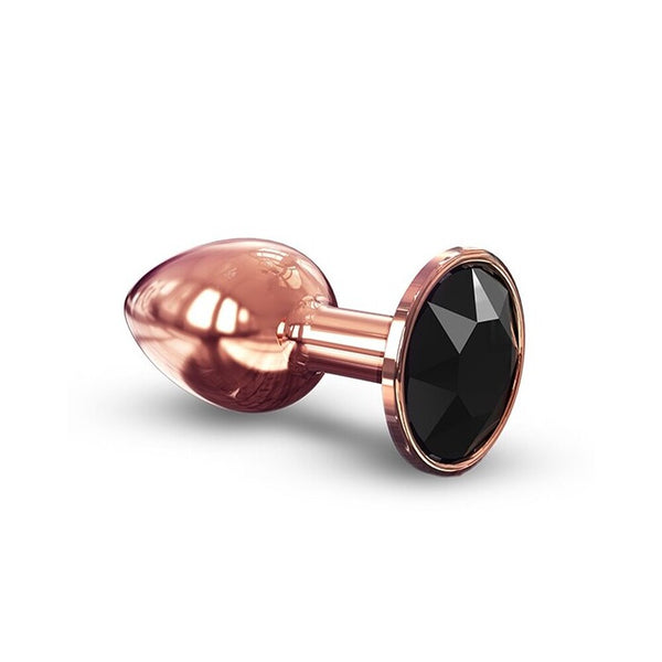 Small Rose Gold Metal Butt Plug with Diamond Base – Tapered Plug by Dorcel