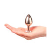Small Rose Gold Metal Butt Plug with Diamond Base – Tapered Plug by Dorcel