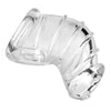 Master Series Detained 4" Soft Body Chastity Cage – Clear Rubber