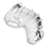 Master Series Detained 4" Soft Body Chastity Cage – Clear Rubber