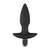 Black Silicone Vibrating Butt Plug with Bullet – Tapered Anal Plug with Built-In Vibe