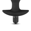 Black Silicone Vibrating Butt Plug with Bullet – Tapered Anal Plug with Built-In Vibe