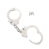 Heavy Metal Handcuffs – Adjustable Stainless Steel Cuffs with Keys (Silver)