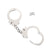 Heavy Metal Handcuffs – Adjustable Stainless Steel Cuffs with Keys (Silver)