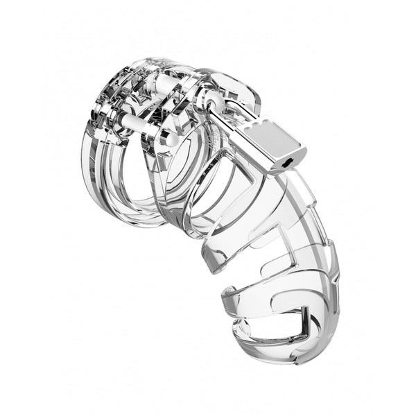 Man Cage 02 – 3.5” Clear Chastity Cage