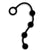 Silicone Anal Beads – Medium Size with Flexible Strand & Pull Ring (Black)