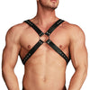 Adonis High Halter Leather Harness – Fully Adjustable with O-Rings (Black)