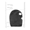Velvet Black Play Mask with Eye & Mouth Cutouts