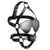 Xtreme Blindfolded Ball Gag Harness – Faux Leather