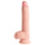 10 Inch Triple Density Realistic Dildo with Balls – Fat Cock Suction Base by King Cock Plus
