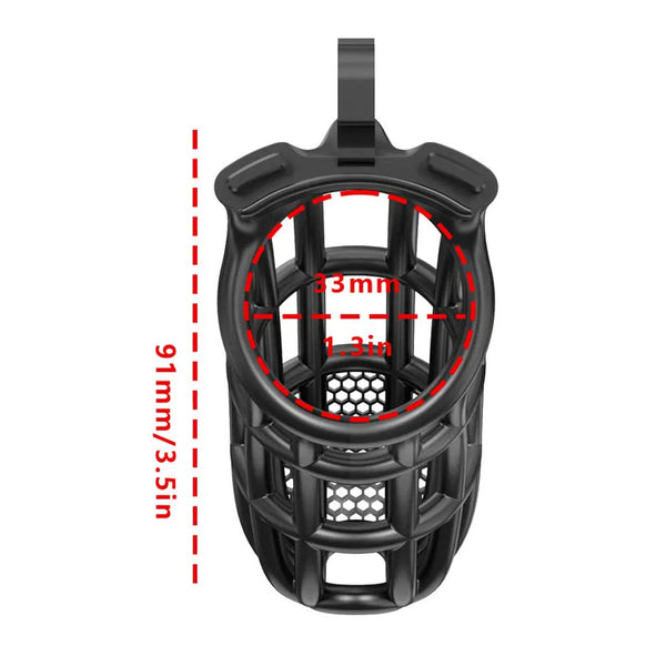 Rimba P-Cage PC06 Large Chastity Cage – Black