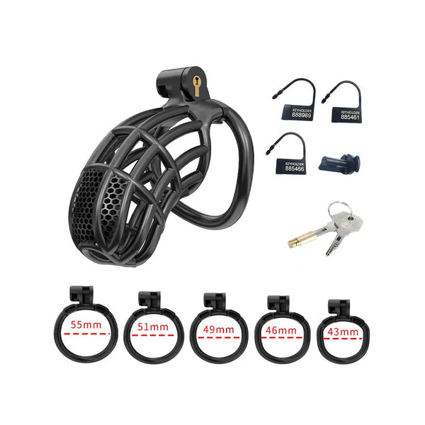 Rimba P-Cage PC06 Large Chastity Cage – Black