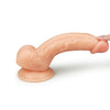 8 Inch Ultra Soft Realistic Dildo with Balls – Flesh Pink Suction Base by Lovetoy