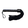 Suede Flogger with Leather Handle – 15.5 Inch Length (Black)