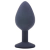 Medium Black Silicone Butt Plug with Purple Diamond – Jewelled Anal Plug