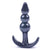 Small Black Beaded Anal Plug – Firm Jelly Plug with Flared Base