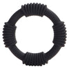 Hercules Black Silicone Cock Ring – Stretchy Ribbed Erection Enhancer