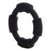 Hercules Black Silicone Cock Ring – Stretchy Ribbed Erection Enhancer