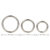 Metal Cock Ring 3-Pack – Silver Steel for Maximum Support
