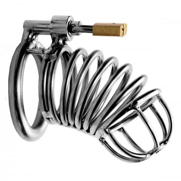 Master Series Bastille Penile Confinement Cage – Stainless Steel