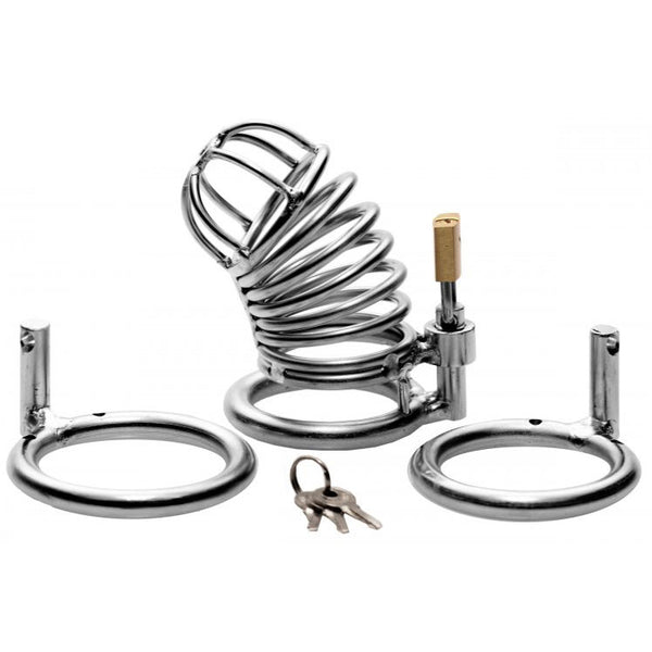 Master Series Bastille Penile Confinement Cage – Stainless Steel