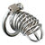 Chrome Chastity Cock Cage – 45mm Ring with Padlock & Key